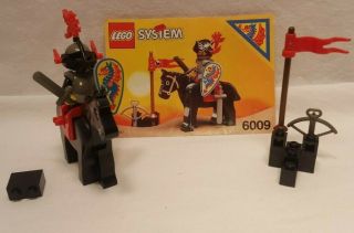 Vintage 1992 Lego Castle 6009 - 1 Black Knight: 100 Complete W/instruction