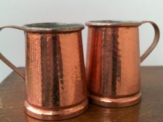 Edwardian (1900 - 10) Copper Plated Tankards X 2 2