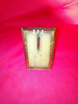 Vintage Or Antique French Style Small Glass & Wood Photo Frame Spring Loaded