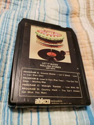 Rolling Stones 8 Track Tape Let It Bleed Abkco Rare A8t - 4215 1969