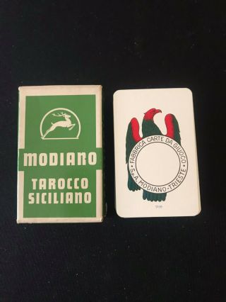 Carte Da Gioco Regionali Tarocco Siciliano Modiano 64 Carte - Vintage Rare - D4