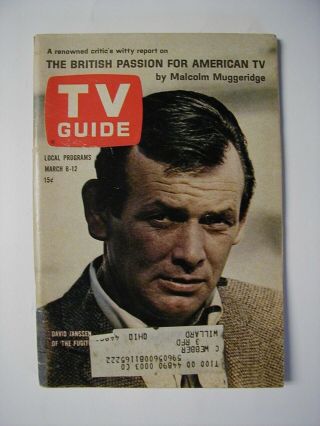 Cleveland March 6 Tv Guide 1965 Fugitive David Janssen Three Stooges Lee Remick