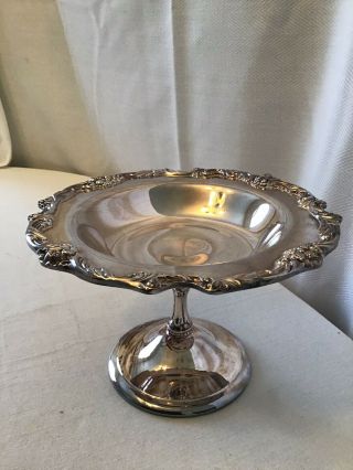 Mid 20th Century Reed & Barton King Francis Pattern Silverplate Compote 1679 2