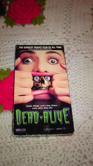 1994 Dead Alive Vhs Unrated Cult Gore Horror Rare Zombie Movie