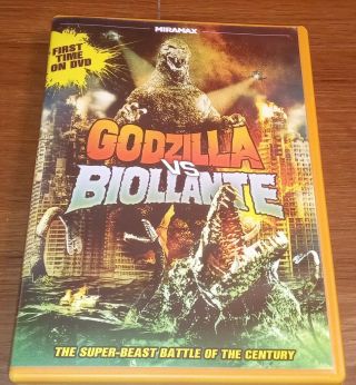 Godzilla Vs.  Biollante (dvd,  2012) Miramax Release Rare