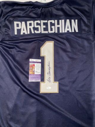 Ara Parseghian Signed Notre Dame Jersey Jsa Rare