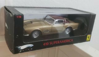 Hot Wheels Elite Ferrari 410 Superamerica 1/18 Diecast Gold 1 of 5000 Rare 3
