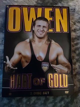 Wwe Owen Hart Of Gold 3 - Disc Dvd Set Rare