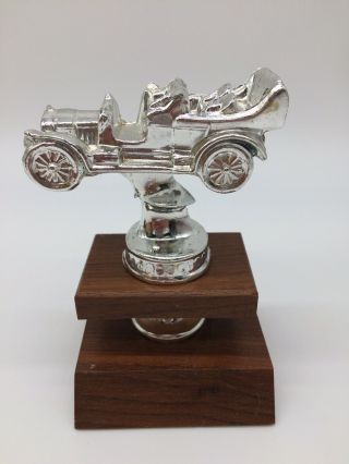 Vintage Metal & Wood Antique & Classic Car Show Trophy Auto Racing Man Cave