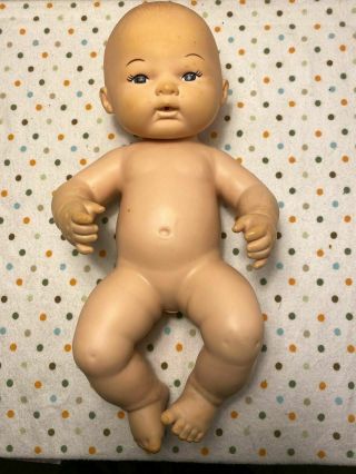 Vintage Playmates 12 Inch Drink Wet Rubber Vinyl Baby Doll 8120 Hong Kong - 1982