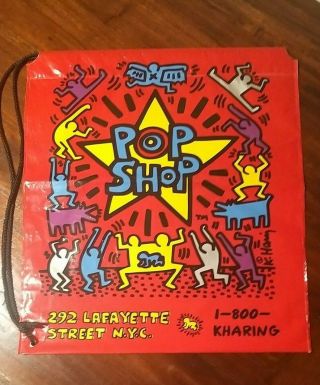 Keith Haring - Shopping Bag From Pop Shop In York - Very Rare