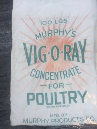 Vintage Feed Bag Cloth Sack - Murphy 