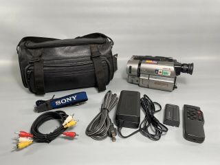 Very Rare Sony Ccd - Trv615 Hi8 / 8mm Xray Camcorder.  Bundle