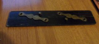 Antique 6 Inch - 9.  5 Inch Wood And Brass Parallel Rule For Maritime Navigation