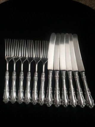 Set Of 6 Silverplated Forks And 6 Silverplated Knives From The 1900 