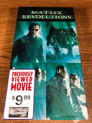 Matrix Revolutions Vhs Vcr Video Tape Movie Keanu Reeves Rare