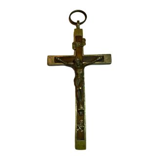 Large Antique 1930s 1940s Priest Or Nun’s Pectoral Crucifix Cross W/ Skull 2