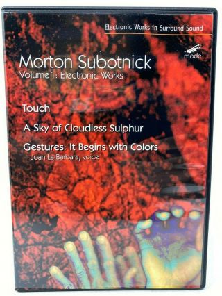 Morton Subotnick Volume 1: Electronic Dvd (2001,  Mode Records) Rare