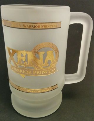 Xena Warrior Princess Glass Mug 1997 Rare