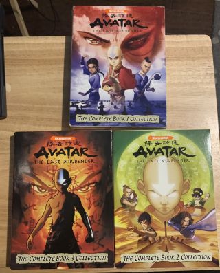 Nickelodeon Avatar The Last Airbender The Complete Series Book 1,  2,  3 Rare Oop