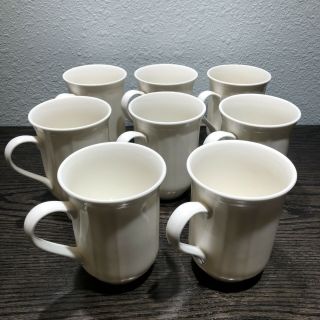 Mikasa Ultima,  Hk 400 Antique White Set Of 8 4 1/2” Tall Coffee Cups