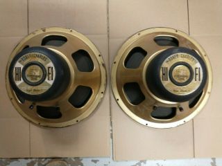 Matched Pair Roger Charles 15 " Full Range Speakers Late 50s Rare