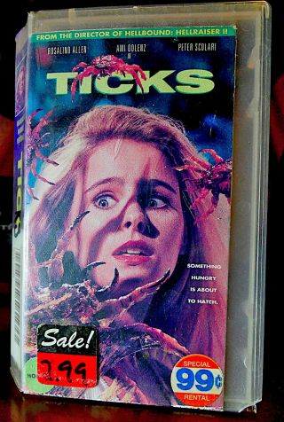 Ticks / Vhs 1993 / Cult Rare Horror Sci - Fi Fantasy / Special Effects Gore