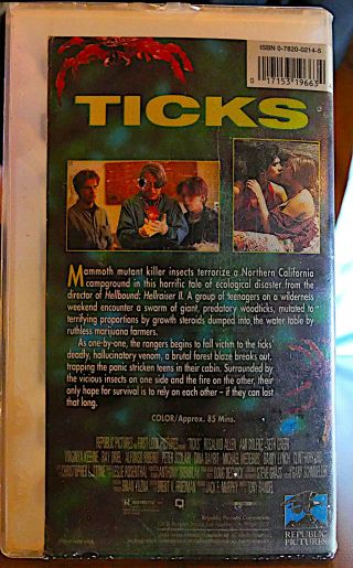 TICKS / VHS 1993 / CULT Rare Horror Sci - Fi Fantasy / Special Effects Gore 2