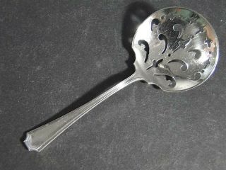 Antique Durgin Gorham Fairfax Pierced Sterling Silver Bon Bon Nut Spoon No Mono