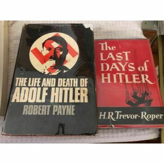 2 Books - Last Days Of Hitler 1947 - Life And Death Of Adolph Hitler 1973