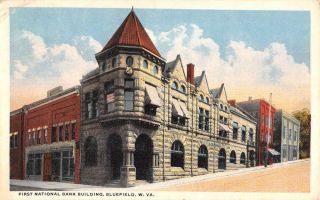 Bluefield West Virginia First National Bank Building Antique Postcard K91255