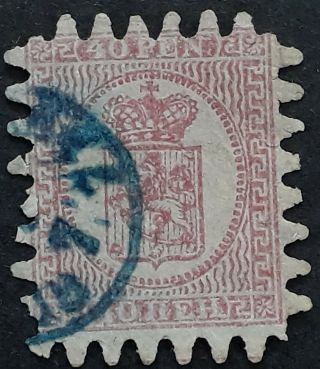 Rare 1866 - Finland 40p Rose On Lilac Stamp Sg41 Cat Value £200