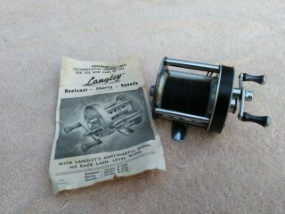 Vintage Langley Cast - Rite 380 Reel With Insert