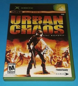 Urban Chaos Xbox Game: Riot Response Htf Rare 2006 Action Violence Cops Rioters