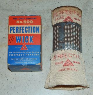 Vintage Perfection No 500 Portable Kerosene Space Heater Wick Nos