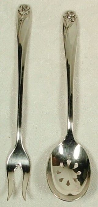 Daffodil 1847 Rogers Bros Silverplate Olive/pickle Fork & Sugar Sifter 1950