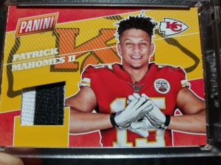 Patrick Mahomes 2017 Panini The National Rookie Rc Silver Pack Patch Glove Rare