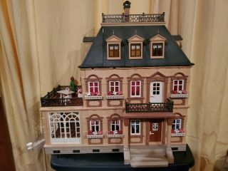 Playmobil Rare Victorian Mansion Doll House (three - Story) 5300,  Some Furniture