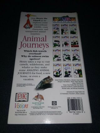 Animals Animal Journeys VHS Tape rare disney channel 2