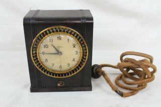 Vintage Art Deco Telechron Model 8b53 Clock Household Timer Rare Shelf