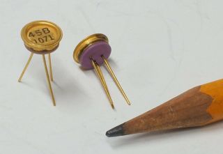Pair Rare Western Electric 45b Si Planar Npn Transistor Very Small