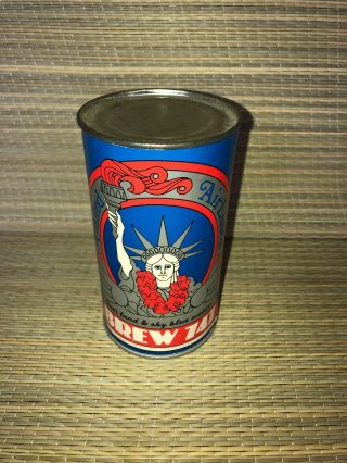 Vintage Rare United Airlines Brew 747 Paper Label Beer Can.