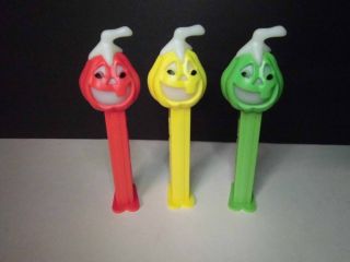 Pez Solid Colored Pumpkin Set Of 3 - Rare - Linz Convention Gathering - Limited