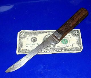 Antique " Lamson & Goodnow Mfg.  Co.  " 4 Pin Wood Handled Boning Knife Pat 