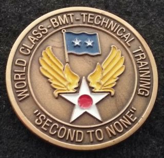 Rare 2 Star General Second Air Force Usaf Bmt Basic Training Trw Challenge Coin