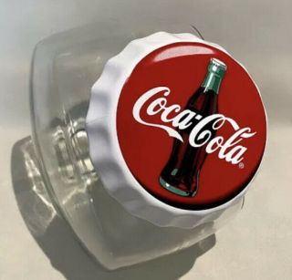 Vintage Rare Anchor Hocking Coca Cola Glass Canister -