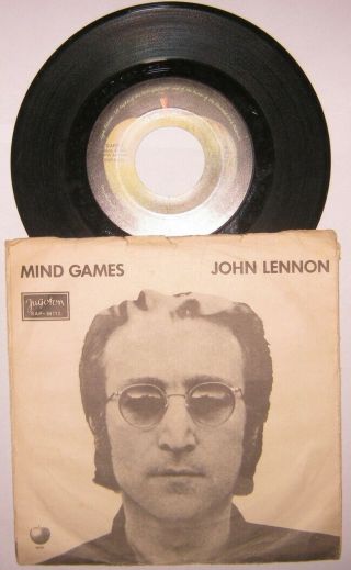 John Lennon (beatles) " Mind Games " Very Rare Yugo 45 / 7 " Ps