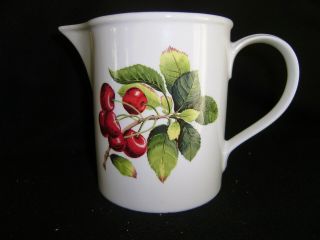 Rare Portmeirion 5 1/4 Inch Milk Pitcher With Cherries And Peaches