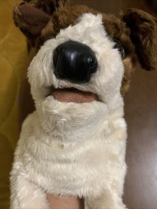 RARE AUTHENTIC PLUSH DOLL FIGURE FOLKMANIS JACK RUSSELL TERRIER HAND PUPPET TOY 3