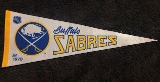 Rare Buffalo Sabres Rare Full Size Stadium Giveaway Pennant Nhl 1970’s Style